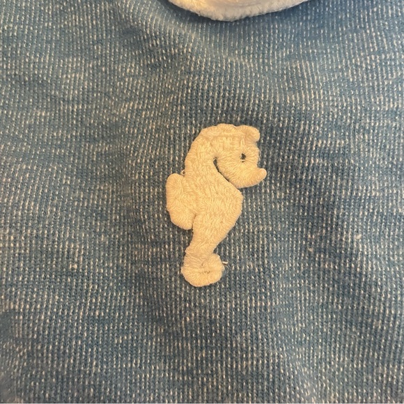 Vintage Babygro By Gerber One Piece Blue Nautical Seahorses  Size 18-27lbs - Picture 8 of 12